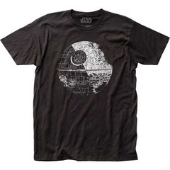 Men’s Star Wars Death Star T-Shirt Black Darth Vader Palpatine – New