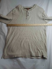 Northwest Territory Shirt Mens L Beige Henley Cozy Minimalist Heritage Workwear
