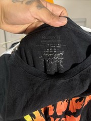 Hurley Flame Graphic Logo Men’s Black Long Sleeve Crew Neck T-Shirt Size XS