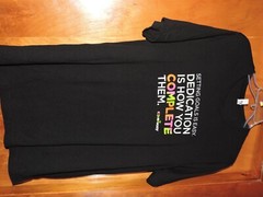 Mens SZ L Blk t-Shirt Start, Complete, Repeat Graphic Active cotton/poly/rayon