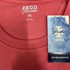 IZOD Saltwater Graphic Tee Rapture Rose Size 3XL