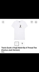 Travis Scott x Virgil Abloh By A Thread Tee Cactus Jack Version, White (size M)