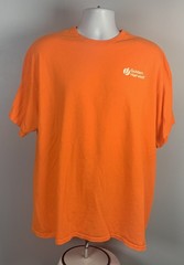 Golden Harvest Stay Safe Corn Soybean Seed Farming T Shirt Mens 2XL Orange 50/50
