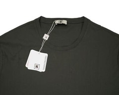 Kired by Kiton $250 NWT Crepe Cotton Short Sleeve Gray Slim T-Shirt L (52 IT)
