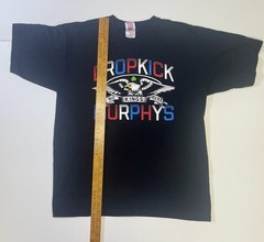 Dropkick Murphys No Kings Here T-Shirt Large Black Double Sided Bayside USA Made