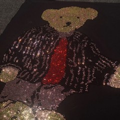 New Fashion Diamond Rhinestones Bear Short Sleeve Luxury Men T-Shirt