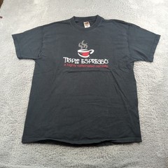 VTG T Shirt Mens XL Black Triple Espresso A Highly Caffeinated Comedy Minnesota