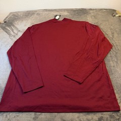 Murano Liquid Luxury Mock Neck Shirt Mens 2XL Tall Burgundy Long Sleeve NWT