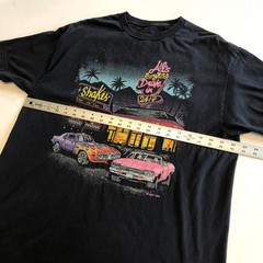 Vintage J. Galt T-Shirt 1984 Hot Rod Als Burgers Drive In Black Graphic Tee Sz L