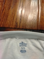 Men’s White T-Shirt True to the Red White and Blue Patriotic Logo Size 2X