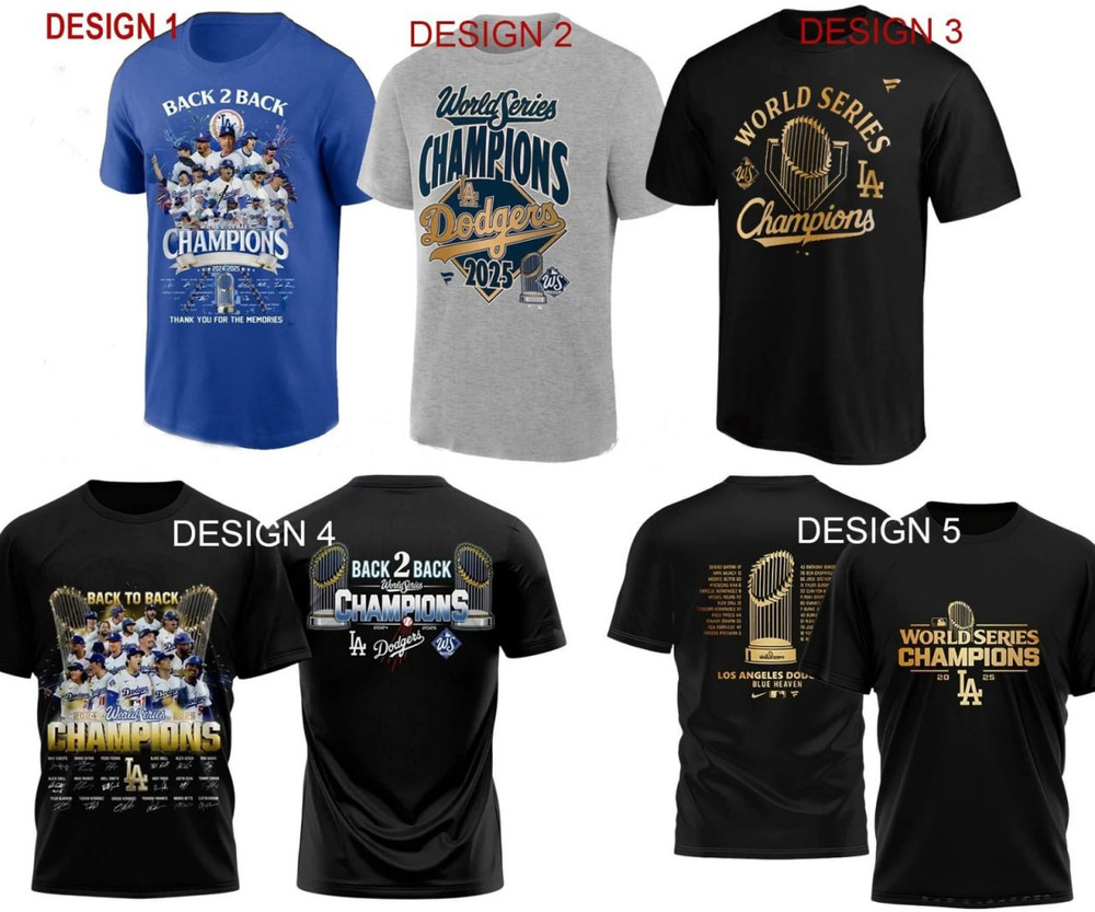 Los Angeles Dodgers 2025 World Series Back To Back Champions Baseball T shirt