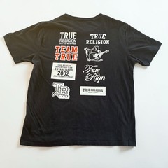 True Religion Multi-Logo Collage Graphic Black T-Shirt