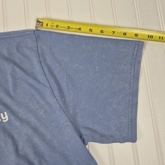 ​Disney Mickey Mouse Tennis T Shirt Size L Blue Acid Wash Double Sided Graphics
