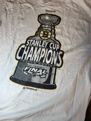 Boston Bruins Shirt Large White NHL Hockey 2011 Stanley Cup Champions Reebok