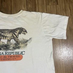 Vintage Banana Republic Shirt Mens Large White Tiger Safari Graphic Pocket Tee