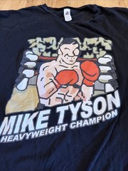 Mike Tyson 8-Bit Knock out Black Tee Shirt XL HEAVYWEIGHT CHAMPION