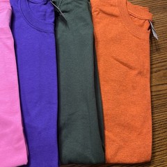 Gilden Heavy Cotton T-shirts Multicolors Size Xtra Large No Pocket Set Of Five