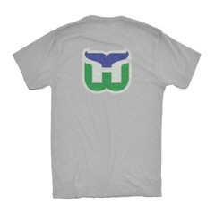 Hartford Whalers classic t-shirt triblend vintage old time hockey left chest W