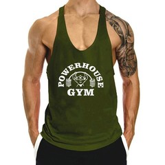 Men Tank Tops Sleeveless Y-Back Shirts Gym Stringer Bodybuilding Fitness T-Shirt