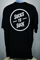Men’s CLSC Graphic Print Logo Front ,Back Sucks To Suck T shirt Black Size XXL