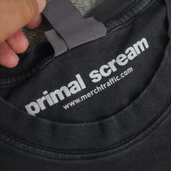 H&M Primal Scream T Shirt M Screamadelica Album Tracklist Merch Rock Band Tee