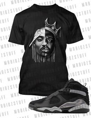 Biggie Pac Drip Graphic Big Tall Pro Club Shaka Tee Shirt To Match J8 Gun Smoke