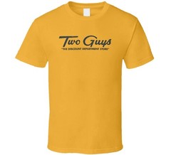 Two Guys Vintage Graphic Tee Mens Cotton T-Shirt Retro Funny Gift