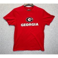 47 Brand Georgia Bulldogs NCAA T-Shirt Mens Large Red Cotton Short Sleeve UGA