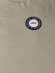 Formula 1 F1 Performance & Design Graphic T Shirt Mens XL Beige Short Sleeve