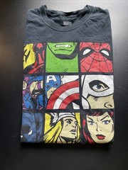 Marvel Size Medium Black T Shirt Short Sleeve Comic Book Graphic Tee Avengers