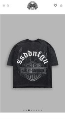 Darc Sport Harley Davidson Bushido LAST RIDE RAW HEM BOX CUT TEE Size Small