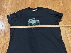 Lacoste T Shirt 4XL XXXXL Regular Fit Black Multi Crocodile Graphic Tee Womens