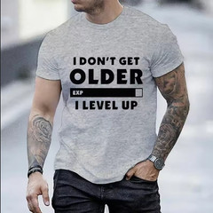 I Level Up Gamer Soft T-Shirt Custom POD Name Logo Multicolor Cotton Tee
