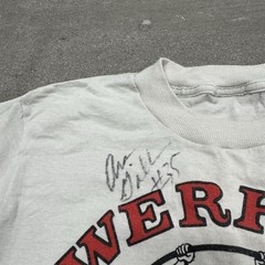 Vintage Powerhouse Gym T-Shirt Mens M USA White Bodybuilding signed