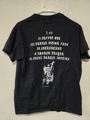 POINT 45 “A DIFFERENT POINT OF VIEW” MENS MEDIUM BLACK TSHIRT WITH BACKPRINT,…