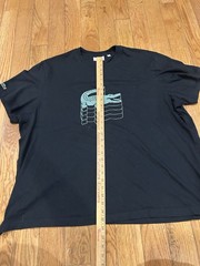 Lacoste T Shirt 4XL XXXXL Regular Fit Black Multi Crocodile Graphic Tee Womens