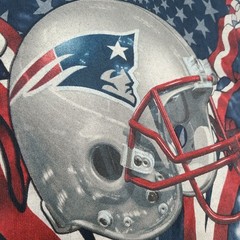 New England Patriots Tie-Dye T-Shirt Men’s Size XL Blue Gray Red All-Over-Print
