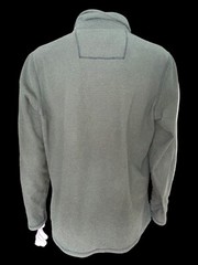 Mens LL Bean Long Sleeve Shirt Large Outdoor Army Green 1/4 Button Pull On