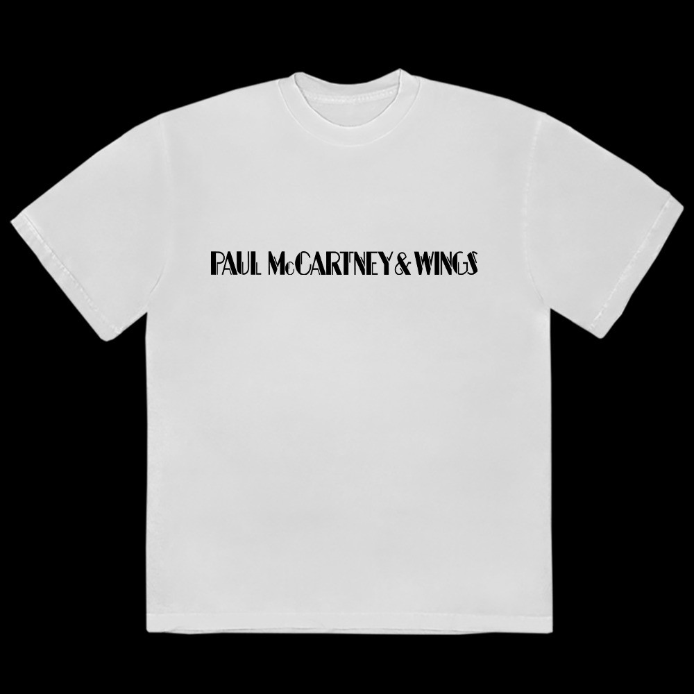 McCartney Wings Text Logo T-Shirt Size S-5XL DTG Print
