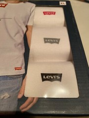 LEVI’S Men’s White 3Pack Crew Neck White T Shirts Premium Cotton Choose Size