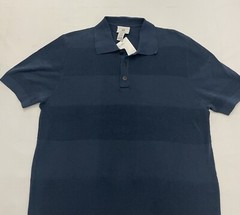 H&M Regular Fit Ribbed Polo Shirt Size Medium