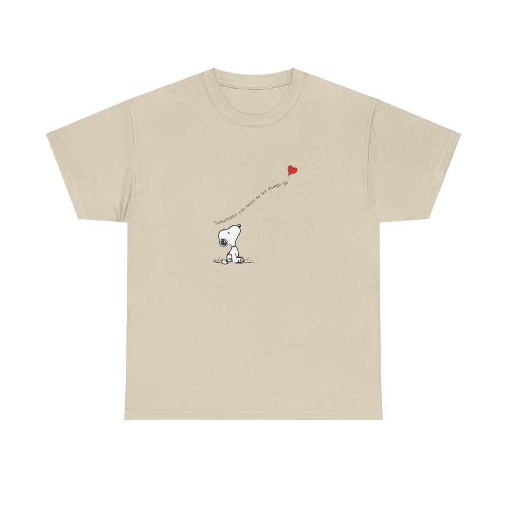 Sometimes you need to let things go, Cartoon, Peanuts, Dog, Unisex Heavy T-Shirt