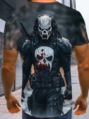 Predator Punisher 3D Printed Double Sided T-shirt Size Extra Large