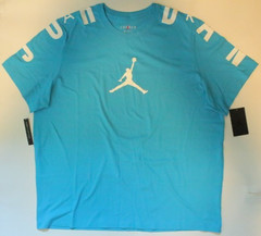 AIR JORDAN “SHOULDER SLEEVE PRINT” MEN SIZE 2XL NEW BLUE COMFORTABLE RARE