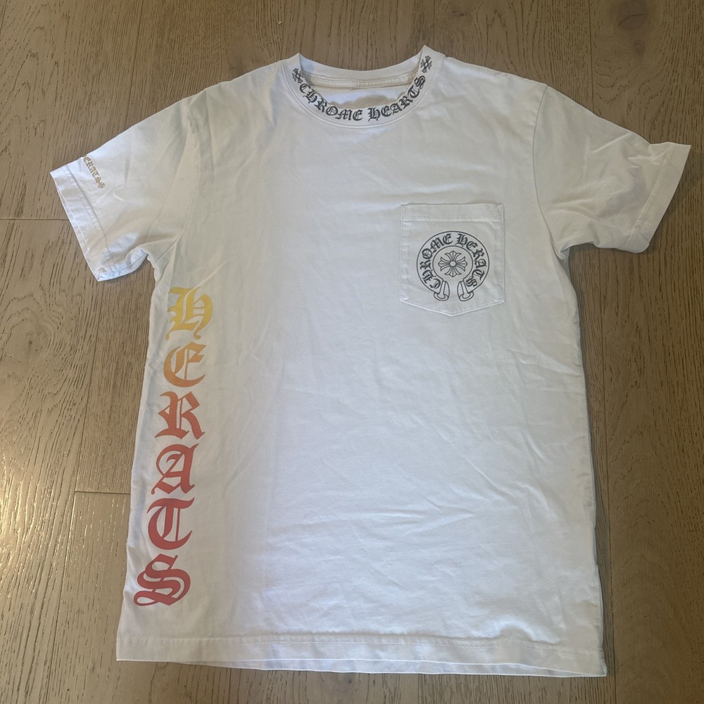 Chrome Hearts Men’s T-Shirt White Short Sleeve Size Small