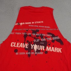 Kallusive Shirt Mens XL Red Cleaver Graphic Sleeveless Muscle Tee Tank Y2K USA