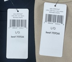 Calvin Klein Men’s Lot of 2 Size LARGE Black & Tan Waffle Tees NWT