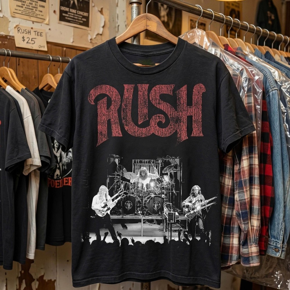 Rush Band Shirt, Vintage Rock Concert Tee, Retro Music Fan Gift, Unisex Graphic