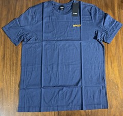 NEW Oakley Discovers Iridium Short Sleeve Tee Shirt Blue Mens XL Custom Fit NWT