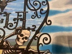 Vintage Liquid Blue Grateful Dead 1995 Tie Dye T-Shirt XL 30 Years Skeleton Rose
